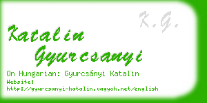 katalin gyurcsanyi business card